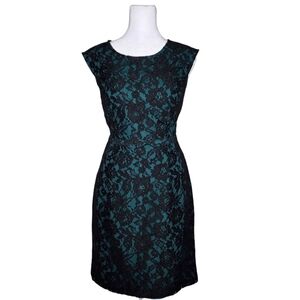 Simply Vera Vera Wang Womens Sleeveless Sheath Dress Lace Lined Size 4P